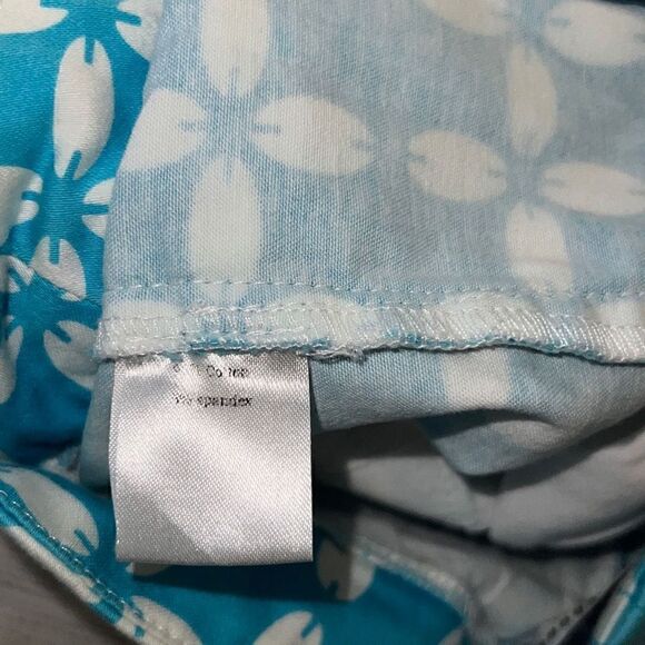 Skirtin’ Around Shorts Blue White Print Preppy sz 6 - Picture 5 of 5